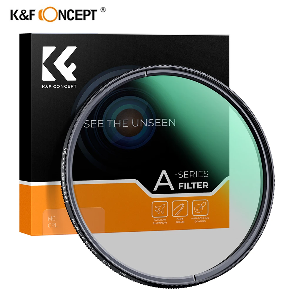 

K&F Concept NANO-A 37-82mm MC CPL Filter Super Slim 28 Layer Green Coated For DSLR Circular Polarizer Camera Lens FilterS