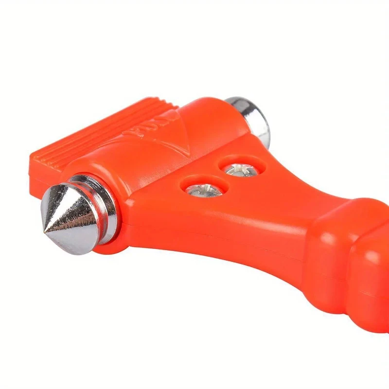 Martello di Sicurezza per Auto con Tagliacinture, Punta in Acciaio al Carbonio, Rompe Vetri, Striscia Riflettente, Strumento di Fuga d'Emergenza Portatile - immagine 4