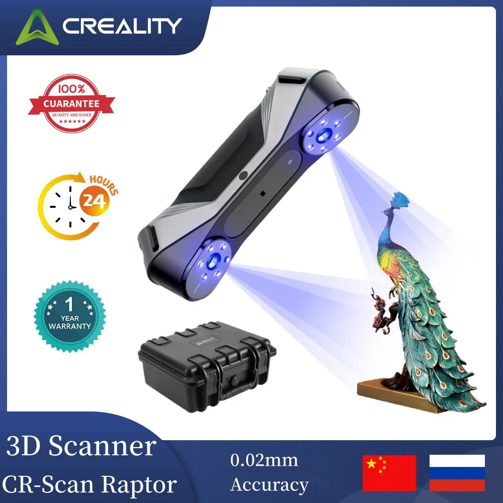 Creality 3D Scanner CR-Scan Raptor 0.02mm Accuracy for 3D Printing Multiple-line Blue & NIR Consumer Handheld Scanner Anti-Shake 3d scanner