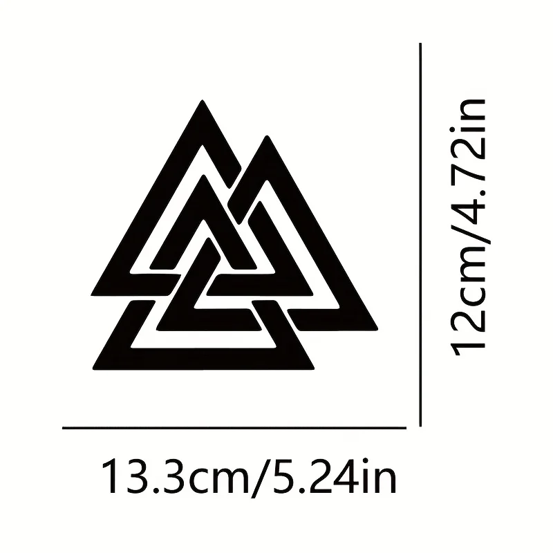 1PC 인터로킹 삼각형 비닐 스티커 - 자동차, 노트북, 휴대폰 및 DIY 장 검정/빨강/흰색 방수 자가 접착 스티커