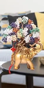 seven chakra tree elephant crystal tree