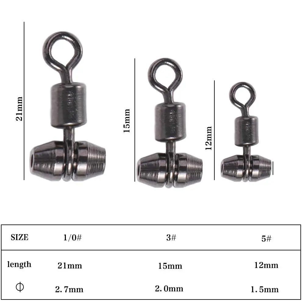 Accessories Fishing Rigs Connector 3 Way Fishing Bearing Swivels Fishing Connector 3 Way Fishing Swivels Cross Line Swivel