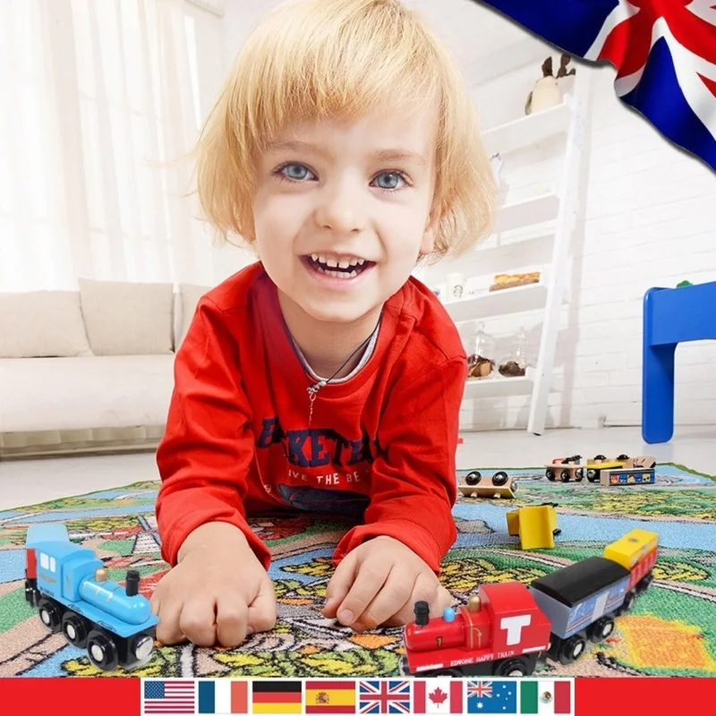 Magnetic Train Toys Wooden Train Accessories Anime James Locomotive Car Railway Vehicles Track Trains Toys Kids Gifts - Image 4