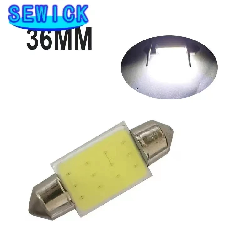 100Pcs C10W C5W LED COB  31mm 36mm 39mm 41/42mm 12V  ڵ ȣ ׸   12SMD