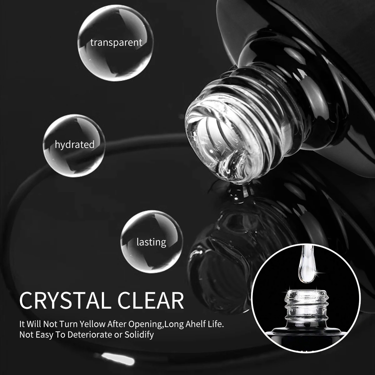 Diamond Gel Top Coat and Base Coat Set Shine Finish Soak Off LED Nail Lamp 2 pcs nail art set nail top coat