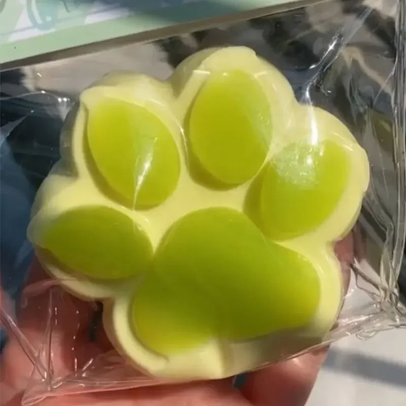 New 1pc Cute Funny Soft Green Grape Cat Paws Toys Slow Rebound Decompression Toy Reduce Stress Kids Toys Gifts