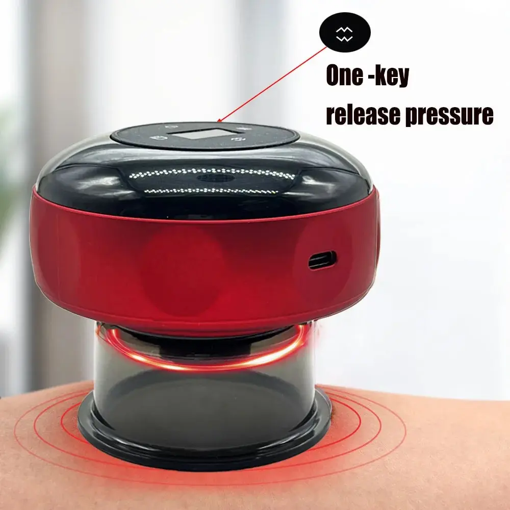 Smart Electric Vacuum Cupping Device Massager Body Scraping Heating Suction Cup for Physical Fatigue Relief Beauty Health cupping massager massage cup cupping set vacuum scraper vacuum facial cupping