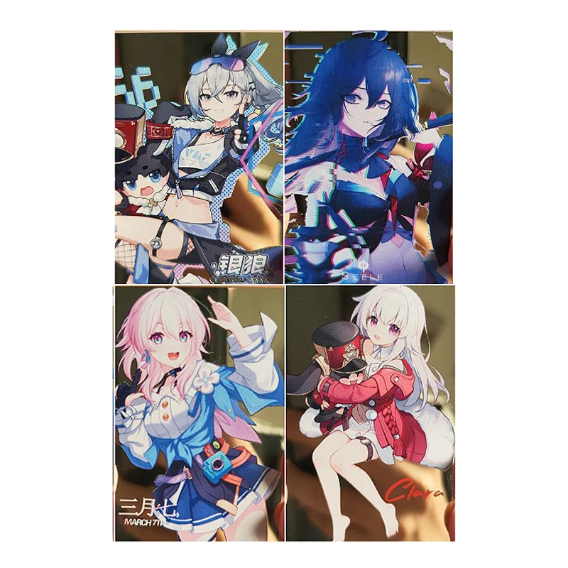 

Diy Self Made Honkai Star Rail Silver Wolf Seele March 7Th Kawaii Gold Card Collection Card Game Anime Card Gift Toy