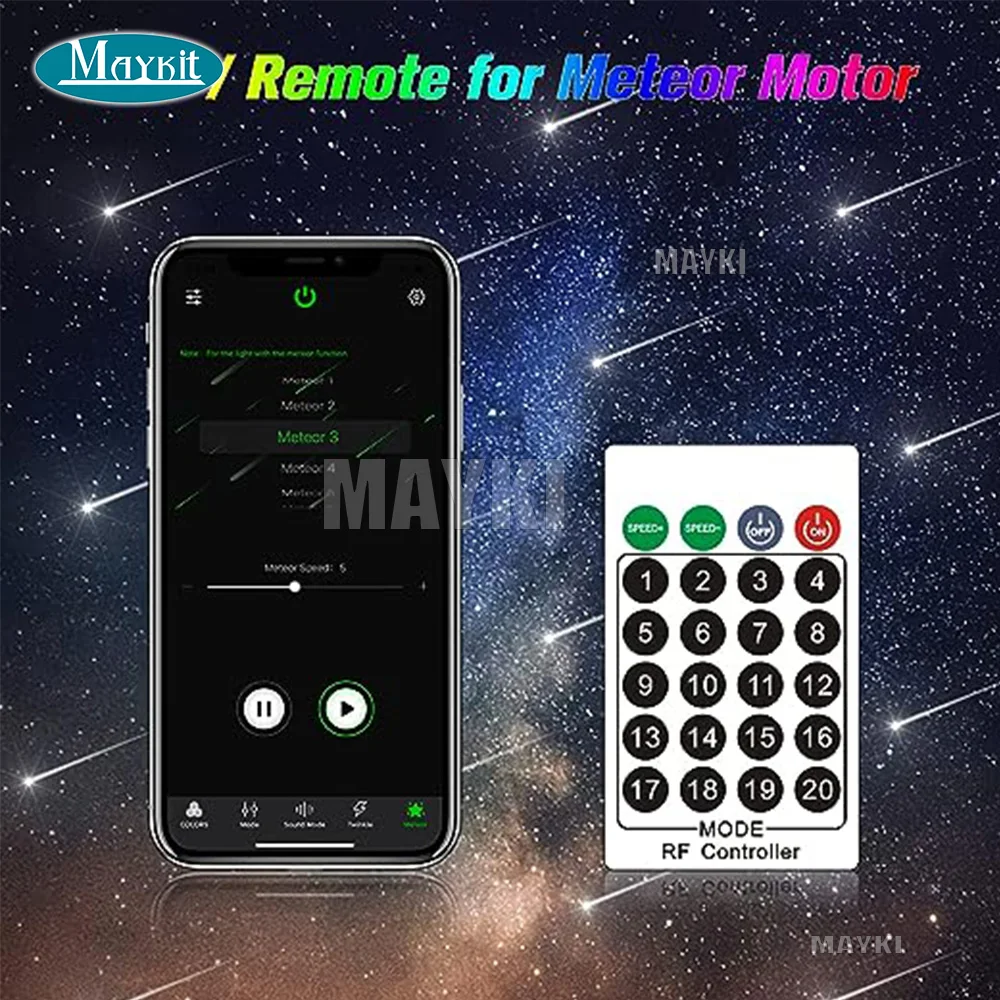 120 Optical Fiber Strands 2m 3m 4m Led Shooting Star Meteor Light Kit For Home Cinema Car Roof Remote Controller Bluetooth