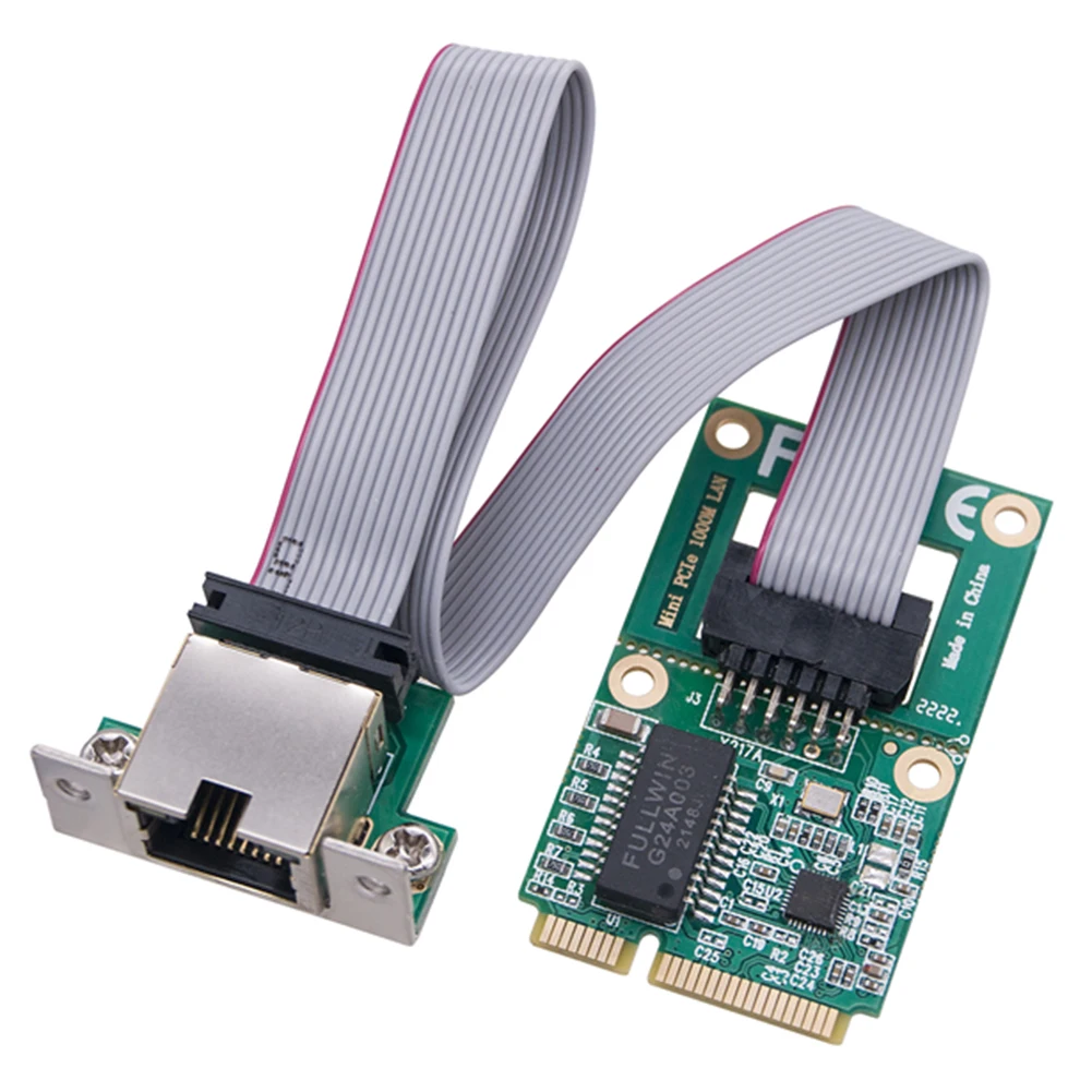 미니 PCI-E 네트워크 카드 RTL8111H 기가비트 이더넷 NIC 어댑터 RJ45 포트 데스크탑 PC용 미니 PCI 익스프레스 기가비트 이더넷 카드