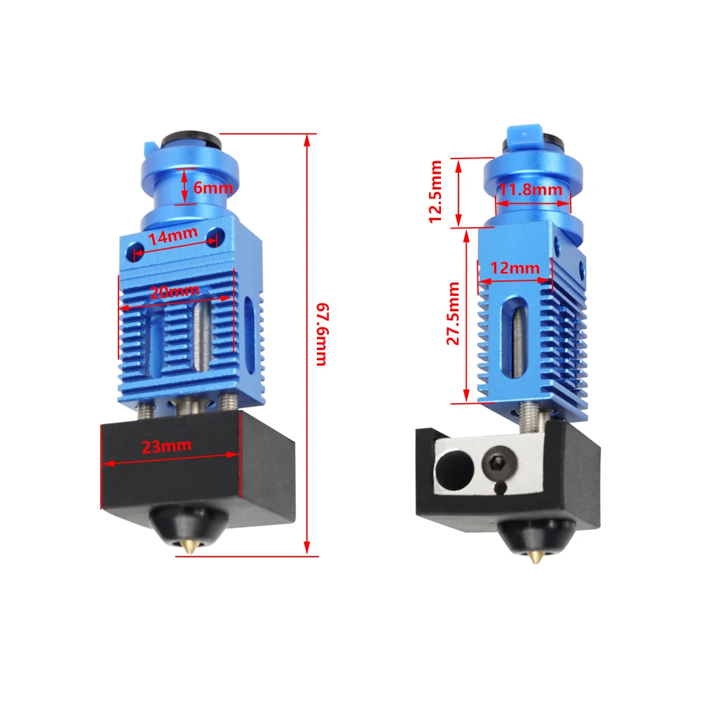 Hotend Peças da Impressora 3d Kit Extrusora Mk8 J-cabeça Extremidade Quente para Creality Cr10 Ender s1 Cr10s Pro Cr6 se Alta Qualidade - Imagem 4
