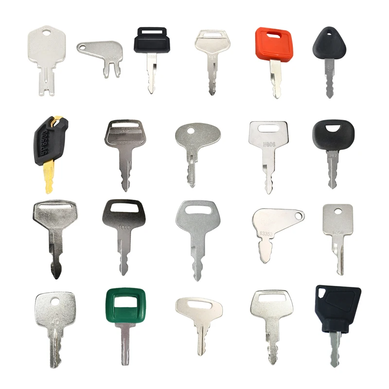 21PC Ignition Key Set Compatible with Case Construction Heavy Equipment Compatible with John Deere Volvo