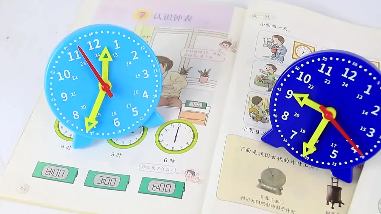 Learning Clock Star Work Analog Kids Square Wall Clock For Kids Room ...