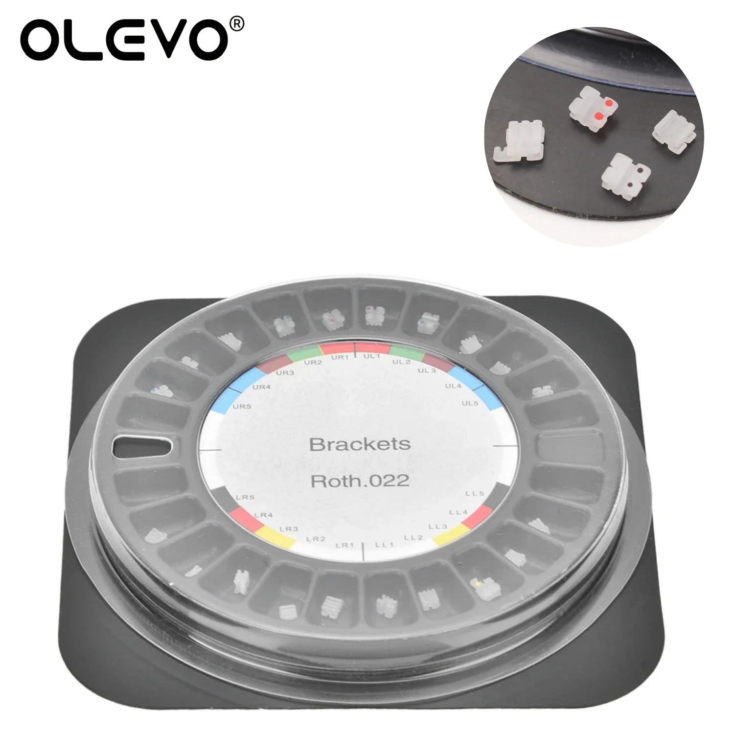 20Pcs/Pack Dental Orthodontic Ceramic Bracket Braces for Teeth Roth/MBT/Edgewise .022 345/3 Hooks Dentistry Ortho Accessories