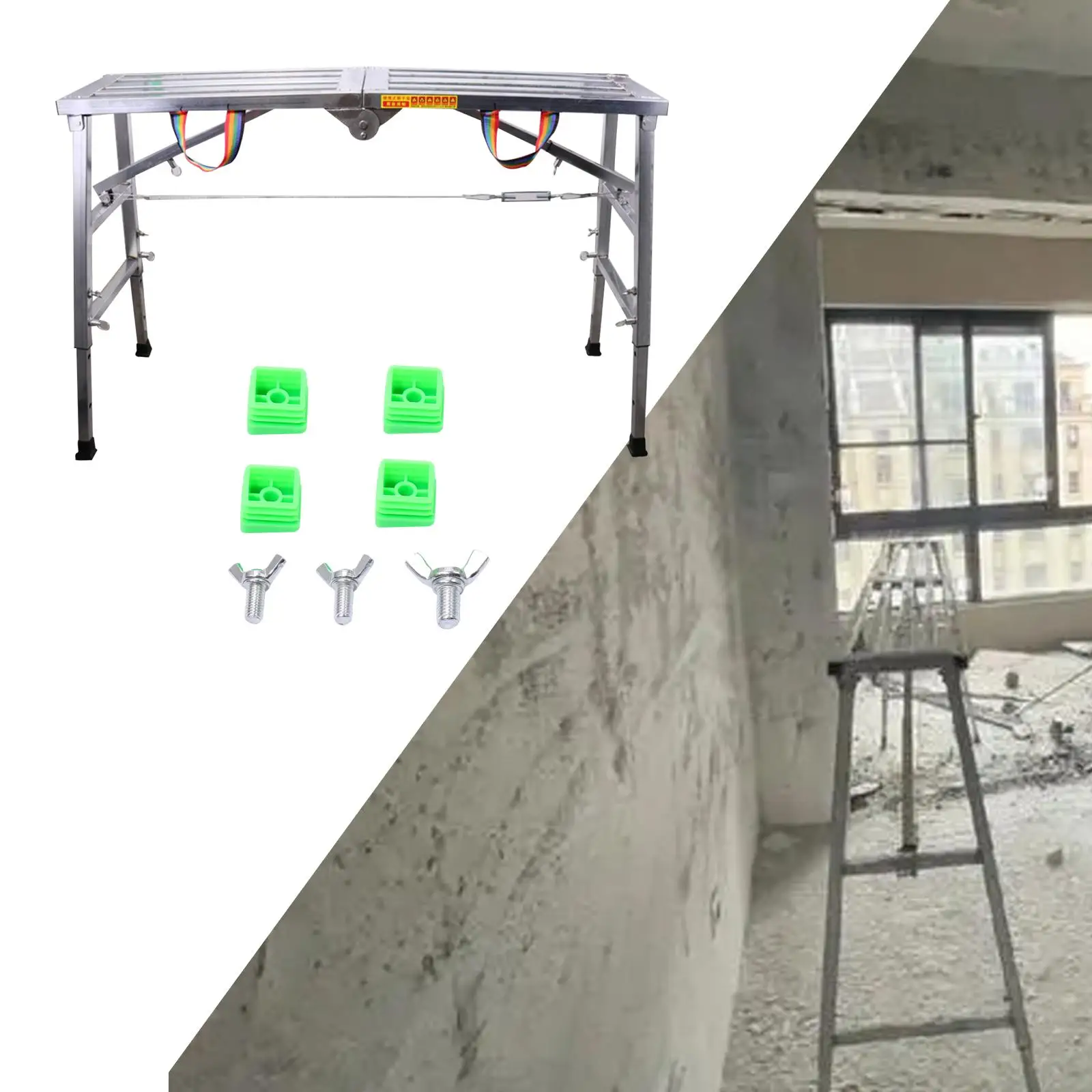 Scaffolding Platform Heavy Duty Work Bench Bolts Adjustable Height Work Platform Home Household Office Workshop Garage work ladder platform