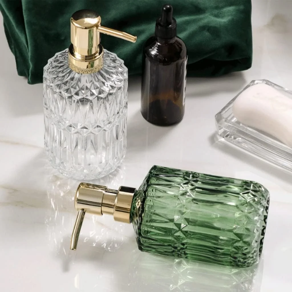 Bathroom Soap Dispenser Portable Glass Travel Liquid Hand Sanitizer Container 450ml Soap Dispenser