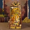 DIY Book Nook Wooden Miniature Model Kit The Mysterious City Bookend Assembled 3D Puzzle Egypt Bookshelf Home Decor Friends Gift 1