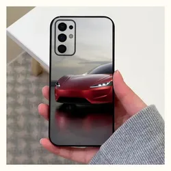 Sleek Black Soft Cover Electric Car Themed Phone Case - Samsung S20plus5G (Z1)