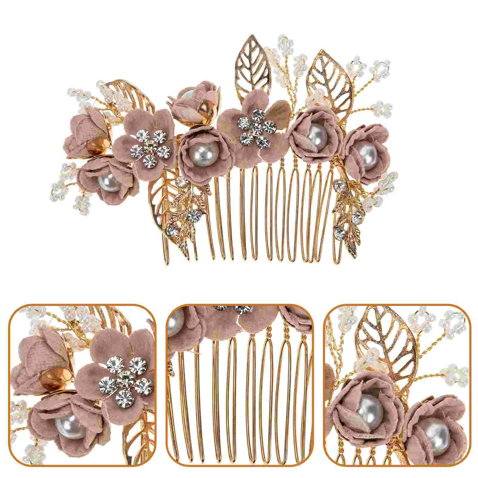

Flower Hair Side Comb Delicate Hair Insert Comb Wedding Bride Hair Accessories