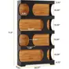S Shaped Tall Bookcase Set of 2 4 Tier Modern Freestanding Storage Shelving Stylish Bookshelf Space Saving Display Units 3