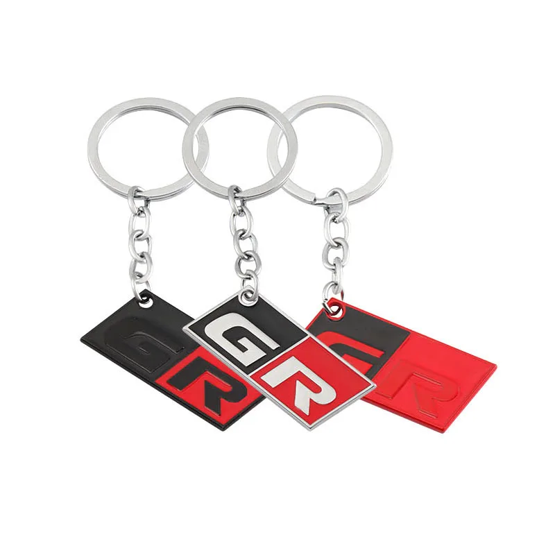 1pc LED Keychain Spark Plug Key Chain Pendant Car Parts Keyring