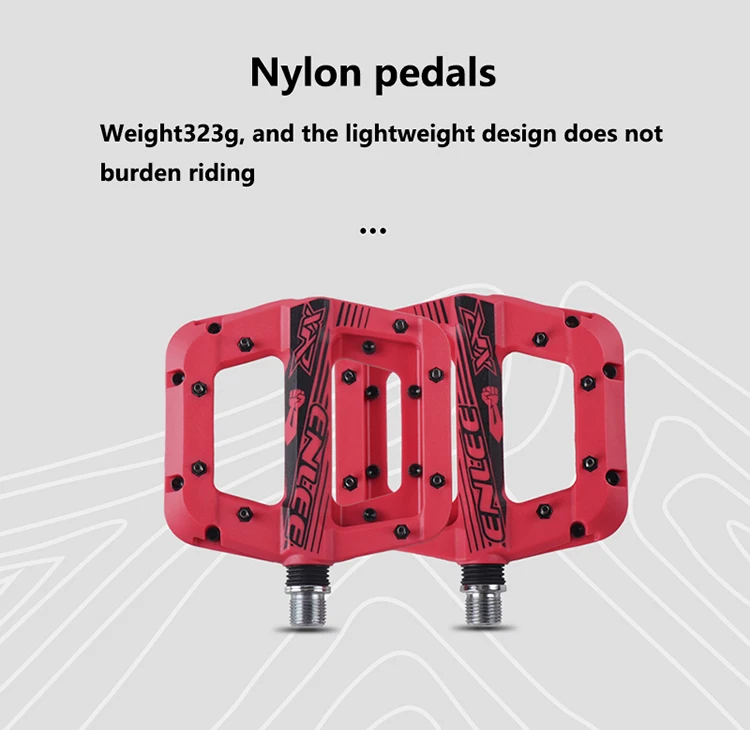 Description Picture 5 of itemENLEE Ultralight Seal Bearings Bike Pedals Cycling Nylon Road bmx Mtb Flat Platform Bicycle Parts Accessories T991