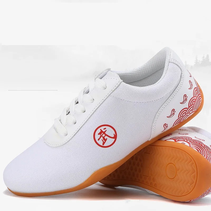 Fitness Tai Chi Shoes Soft Soled Kung Fu Performance Training Shoes Canvas Karate Martial Arts Taekwondo Cloth Shoe