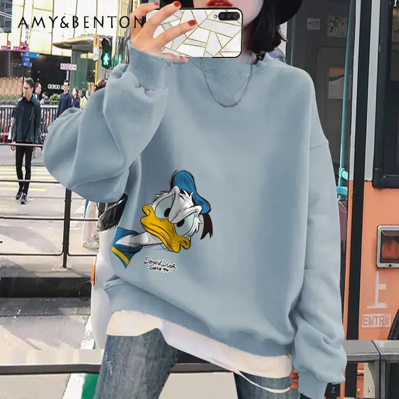 Beast Street Campus Wind Fake Two-piece Crew Neck Pullover Knitted Sweater main image 0