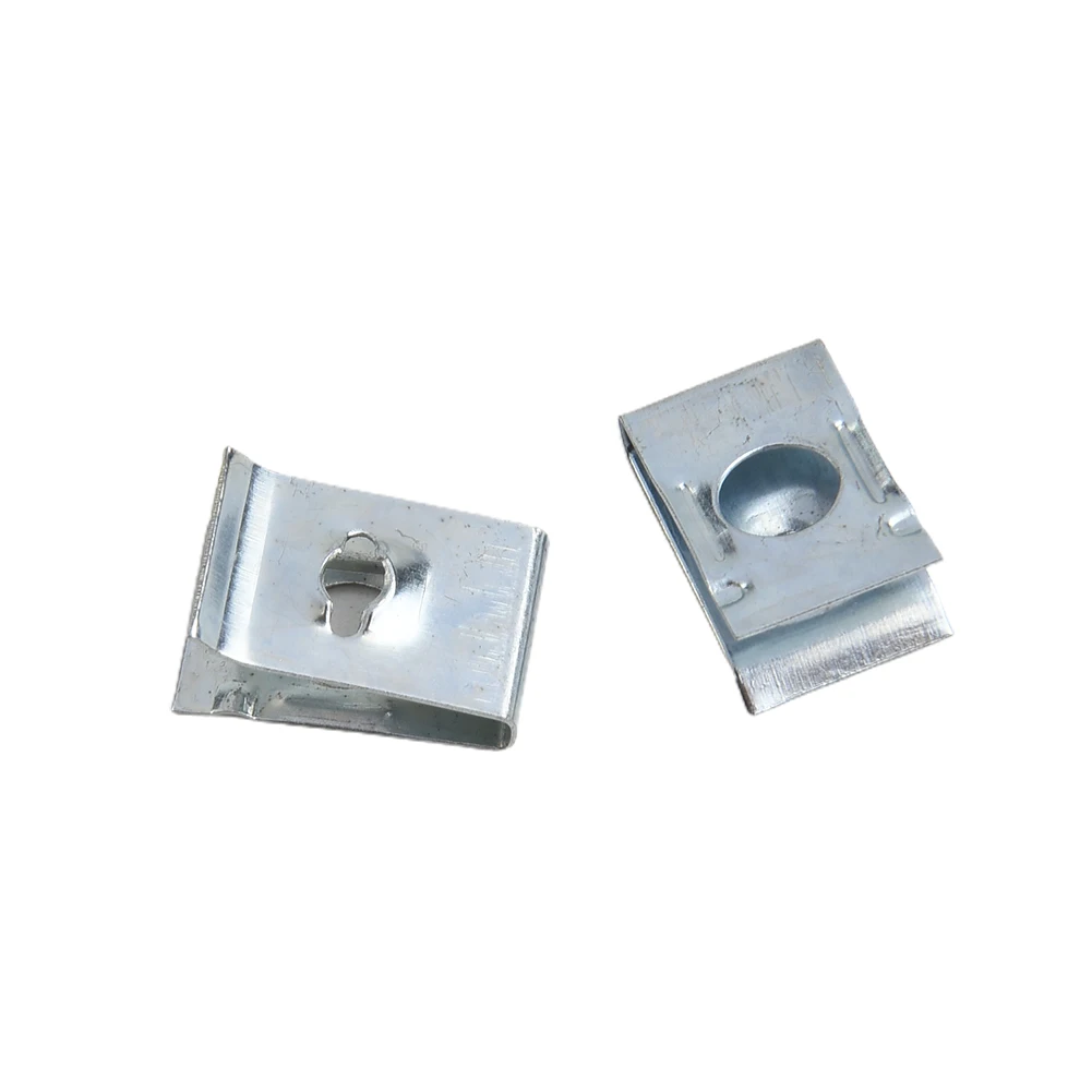 

50Pcs Car Universal Speed Metal Fasteners U-Nuts Thread Screws Fenders Bumpers Clips Mouldings Retainer Clips Repairing Clips