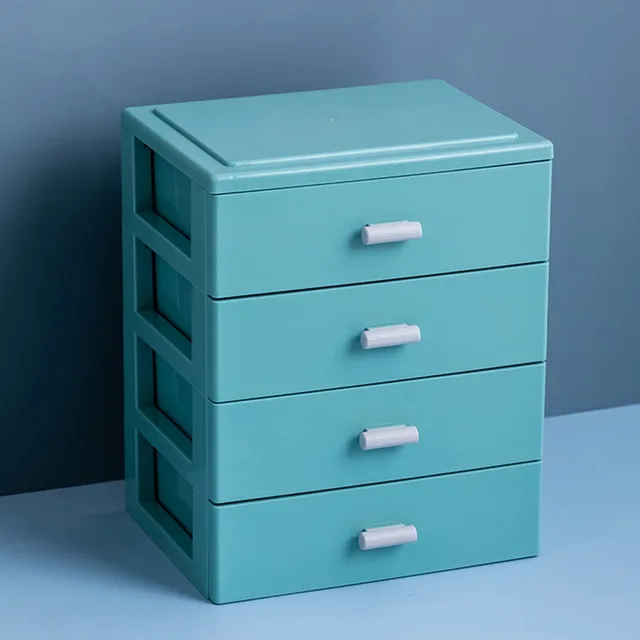Multi-Layer Drawer Layered Storage Colorful Plastic Handle Box Dust-proof Drawer Style Cosmetics Storage Home Office 1