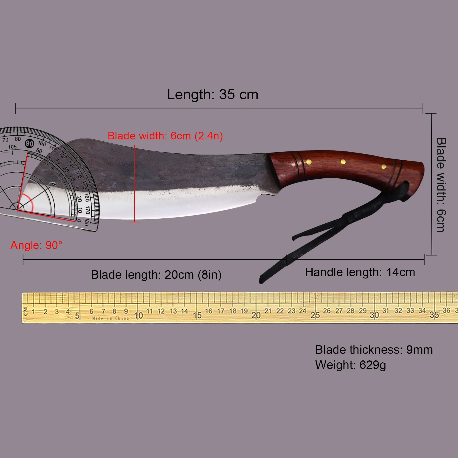 Wood Cutter Knife Japanese Hand-forged High Carbon Steel Outdoor Household Manual EDC Woodworking Knife