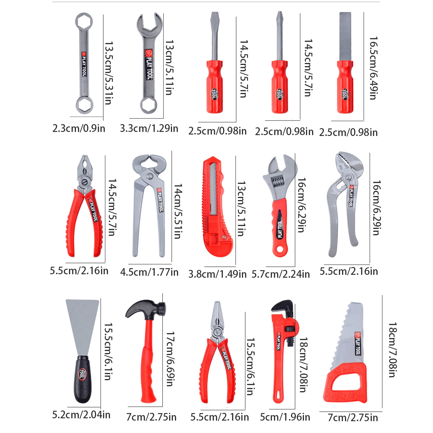 38PCS Pretend Tools Kit Kids Play Repair Tool Set Plastic Construction Toys Screwdrivers For Toddler Boys Girls