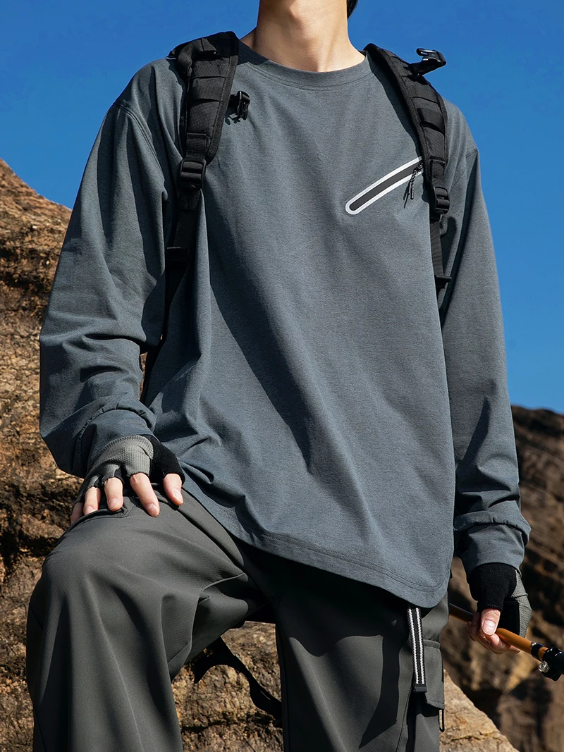 Quick Dry Shirts Men Long Sleeve Outdoor Camping Sun Protection 50 UV UPF Cycling Fishing Tops Breathable