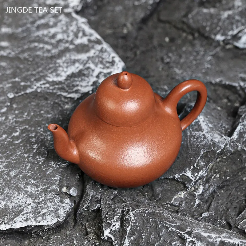 160ml Tradition Yixing Purple Clay Teapot Raw Ore Zhu Mud Filter Teapot Custom Chinese Zisha Tea Infuser Handmade Beauty Teaware
