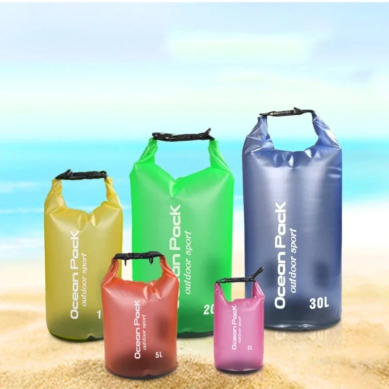 2L PVC Waterproof Swimming Bag Dry Sack Waterproof Floating Dry Gear Bags Phone Pouch For Boating Fishing Rafting Swimming Beach