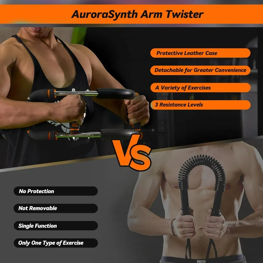 Twister Arm Trainer, Adjustable Chest Workout Equipment with 6 Resistance Levels Springs (30-160 Lbs), Arm Trainer for Men & Wom