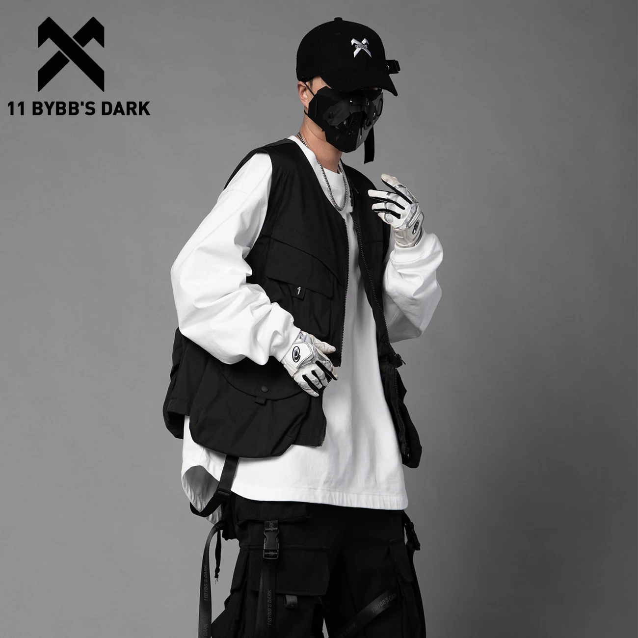 

11 BYBB'S DARK Multifunctional Zipper Vest 2023 New Design Detachable Vest Jacket Men Women Fashion Tactical Streetwear Vest