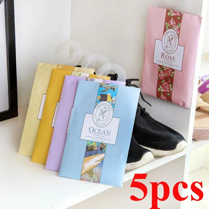 Deodorant Sachet Bags Fragrance Bags Hanging Spice Wardrobe Sachet Closet Car Hanging Air Freshener 5pcs