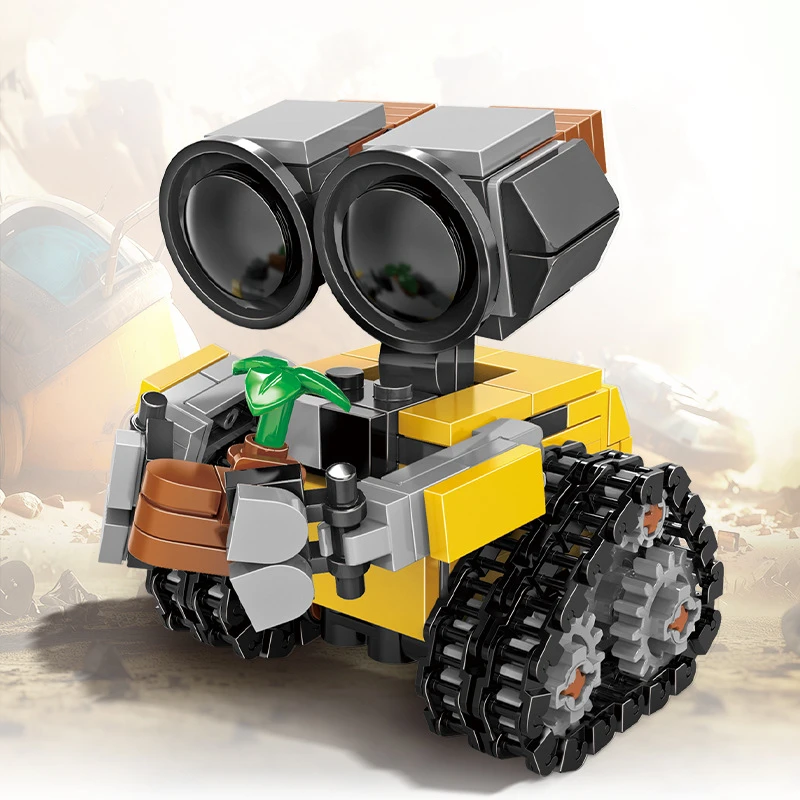 Funny Space Mini Robot MOC Building Bricks Toys Tracked Bot Model Classic Movie Sci-Fi Blocks Dolls Kids and Adult Gifts - 3