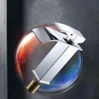 อ่างล้างหน้าสแตนเลสแบบน้ำตก ร้อน-เย็น ก๊อกน้ำสูง-ต่ำ สีดำ อ่างล้างหน้าห้องน้ำ 6