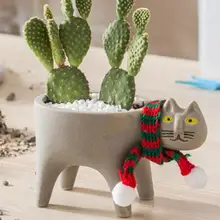

Cute Cat Tail Flowerpot Ceramic Personality Creative Cactus Multi-meat Simple Decoration Desktop Cartoon Animals. Flower Pot