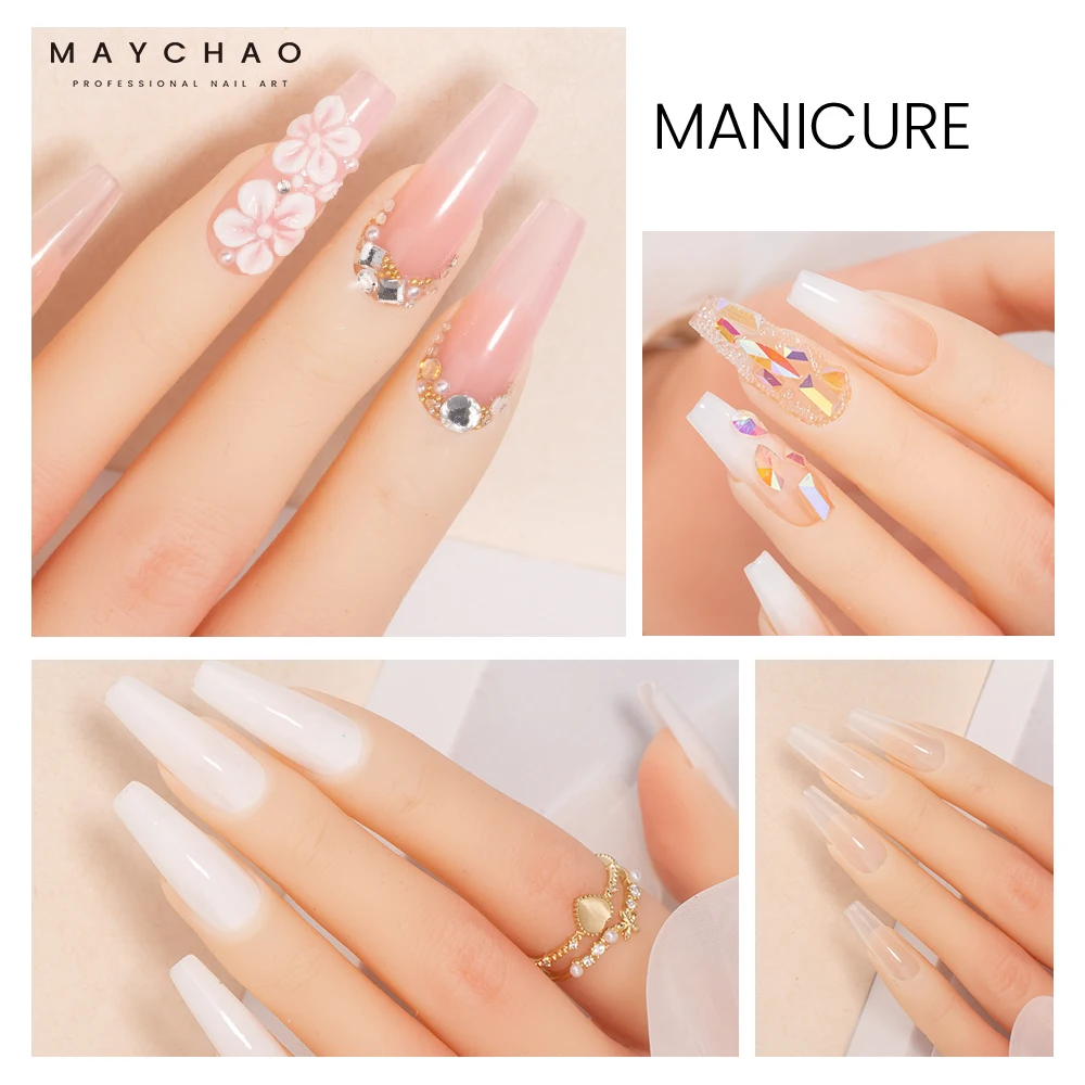 MAYCHAO Acrylic Powder Liquid Monomer Nails Art Decoration For Manicure Set Kit Crystal Nail Glitter 3D Nail Tips Carving Tools 5