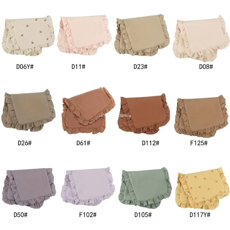 

Детский нагрудник с рюшами, бандана, слюнявый нагрудник для младенцев 0-1 года, детское полотенце для прорезывания зубов, ткань