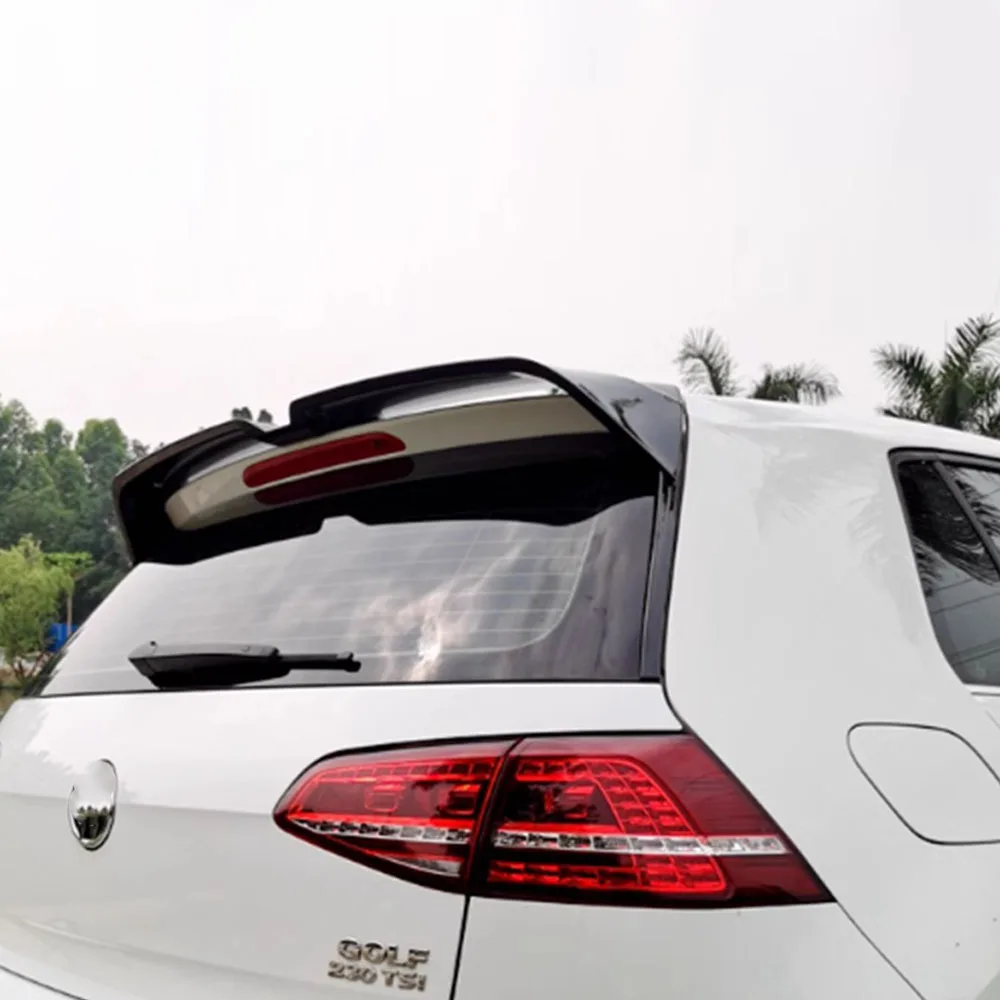 

Черный спойлер, крыло для Volkswagen Golf 7/7, 5 Rline 7GTI, спойлер, верхние крылья, черный корпус для губ, сплиттер, отделка багажника, клейкая полоска