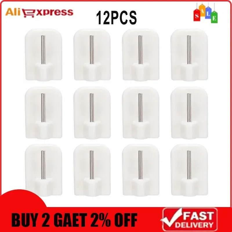 Ganci Adesivi Per Tende - Set Di 8 Pezzi, Per Tende Fino A 2.2 Cm, Senza Fori - Foto 7