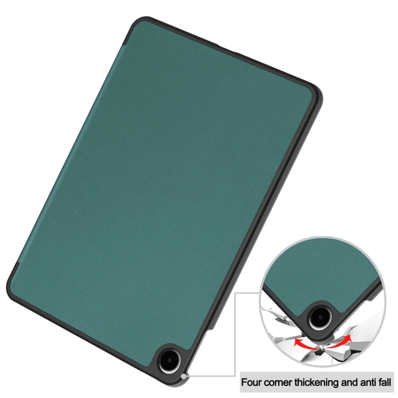 12.1 Inch Tri-Folding PU Leather Stand Cover - Premium Hard Plastic Case