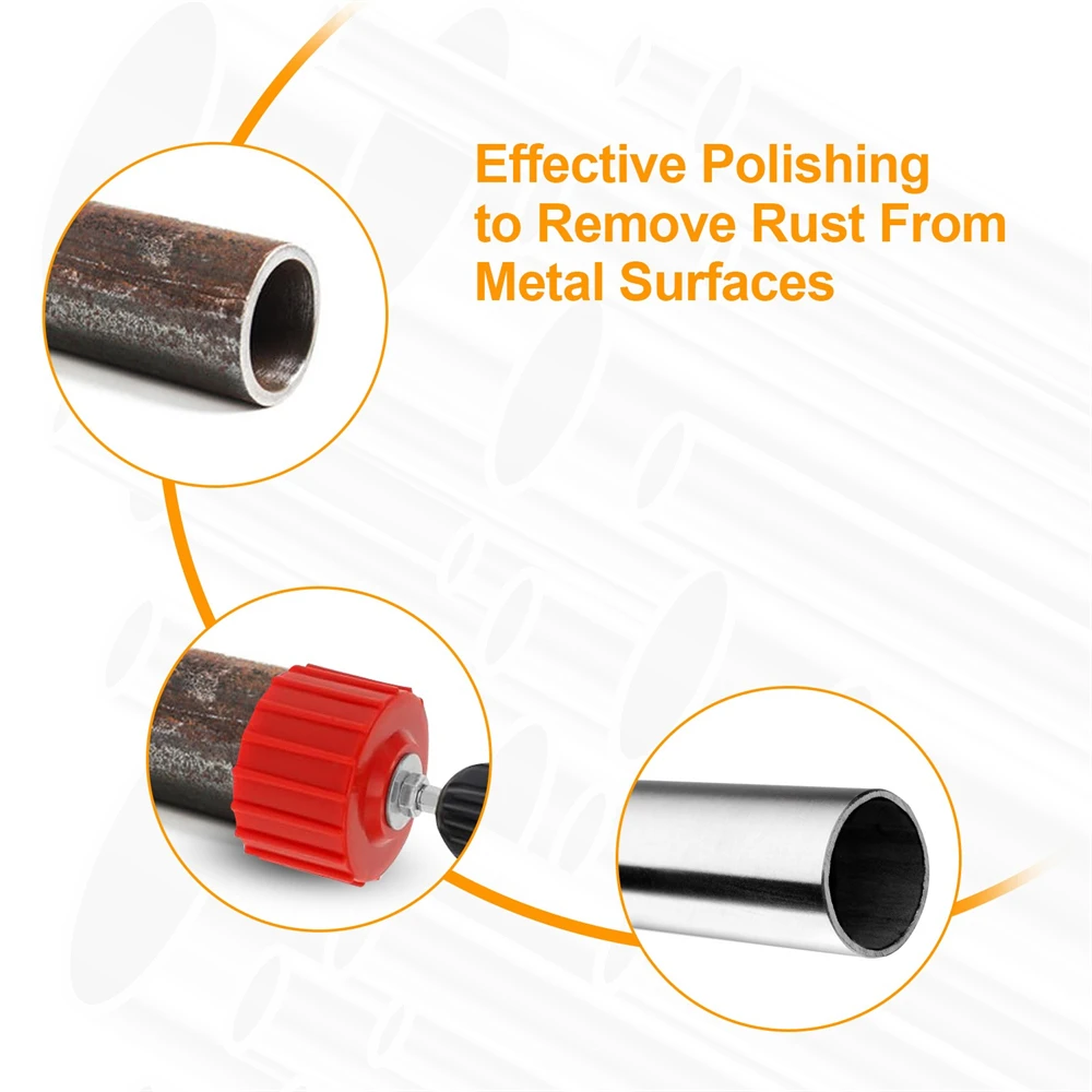 9PCS/Set Copper Pipe Cleaning Brush Stainless Steel Rust Removal Polishing Cleaning Brush Tool Freeshipping