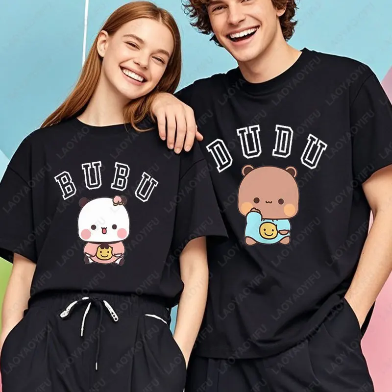 Kawaii Panda Bear Graphic Cotton T-Shirts – Cute Cartoon Summer Tees