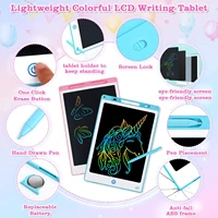 8.5/10/12IN LCD Writing Graphic Tablet for Kids 3-8Years, Reusable Magic Drawing Board with Stylus Erasable Doodle Pad Toy Gift - Image 3