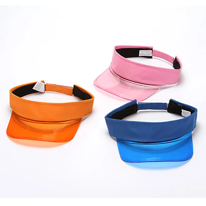 

Повседневные детские летние шляпы от солнца для мальчиков и девочек, яркие цвета, прозрачные, из ПВХ, для защиты от солнца, для взрослых